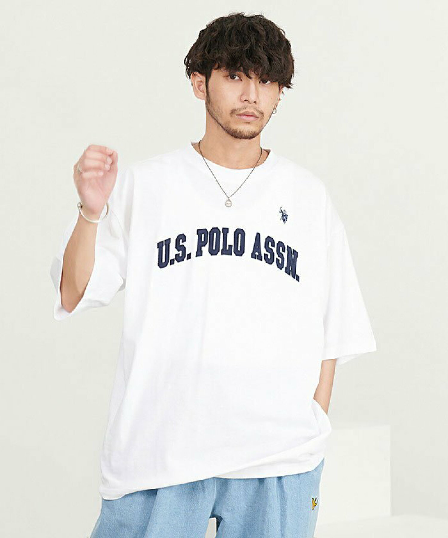 U.S. POLO ASSN. アーチロゴクルーネック半袖Tシャツ ブランド